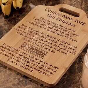 Syracuse NY Salt Potatoes Recipe Engraved Cutting Board
